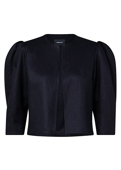 Puff Sleeve Linen Blazer