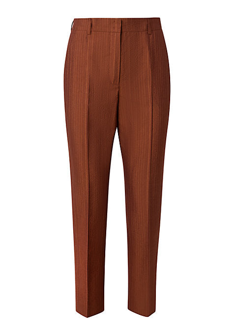 Silk-Cotton Cropped Trousers