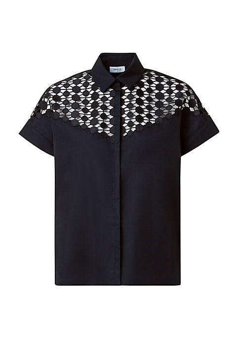Dotted Cotton Kimono Shirt