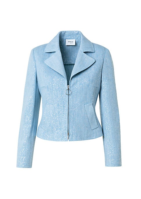 Sequined Denim Rider Jacket