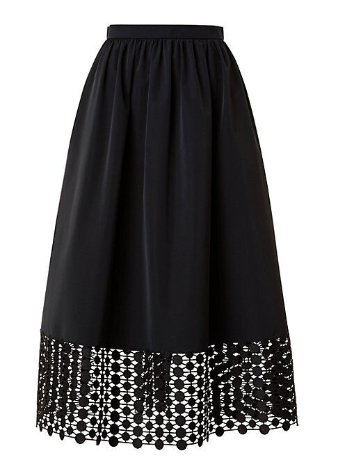 Dotted Elegance Midi Skirt