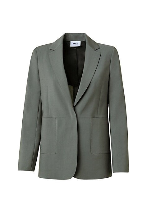 Sleek Stretch Wool Blazer