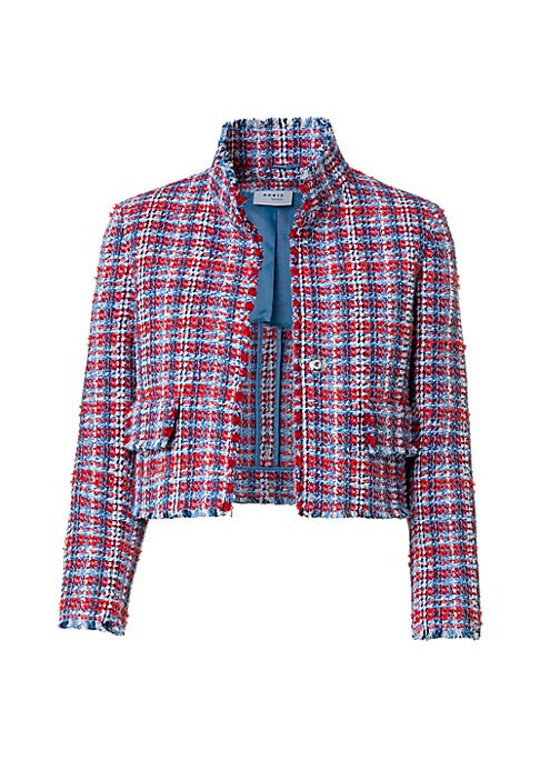 Chic Fringe Plaid Jacket