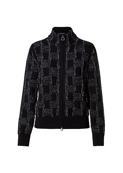 Fringe Pattern Zip Jacket