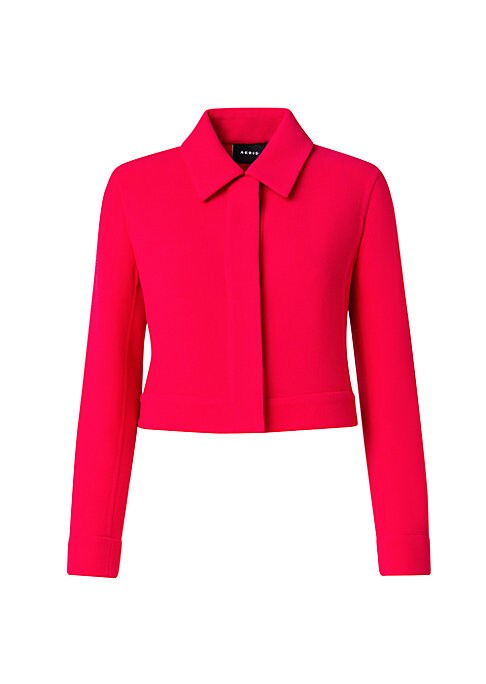 Sleek Wool Crêpe Blazer