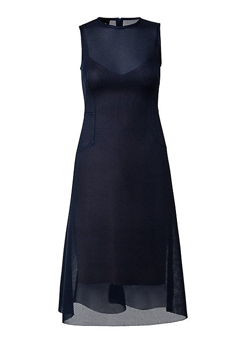 Sheer A-line Midi Dress
