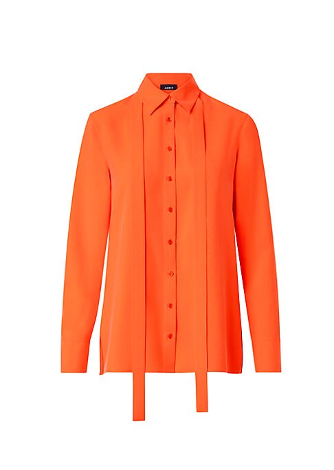 Silk Tie Neck Blouse