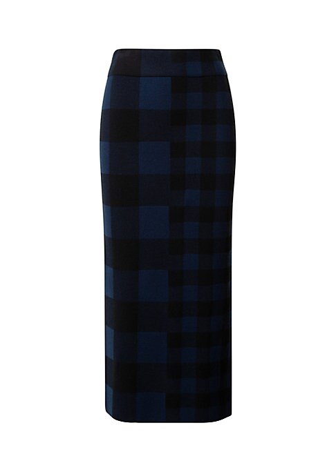 Chic Gingham Maxi Skirt