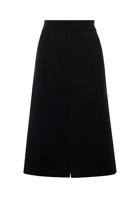 Wool Elegance Midi Skirt