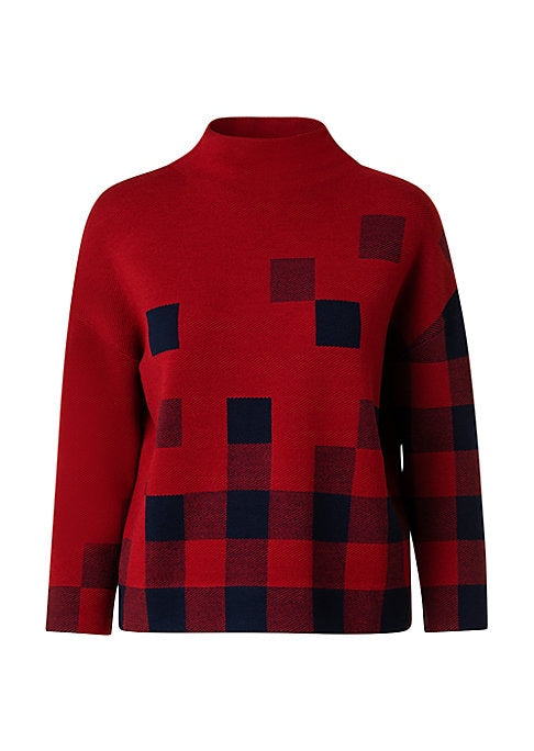 Chic Gingham Knit Top
