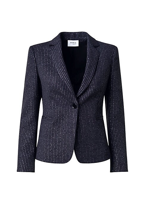 Metallic Pinstripe Blazer