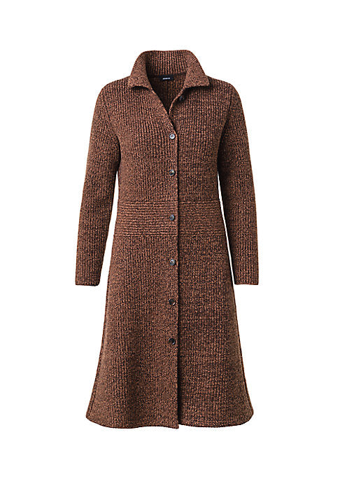 Chic Ribbed Cashmere Coat