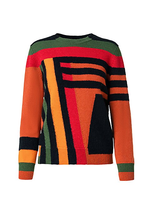 Colorful Cashmere Knit Sweater