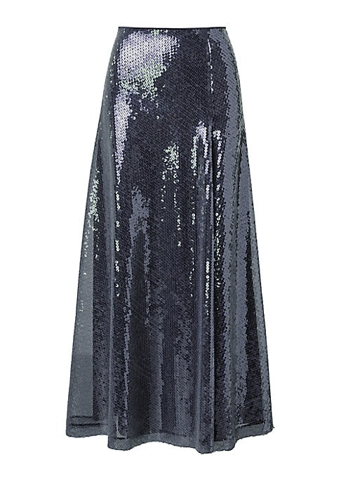 Lustrous Pleats Midi Skirt