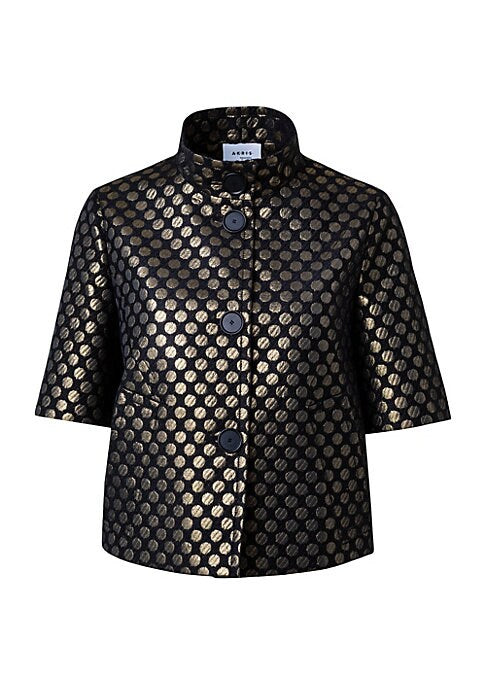 Metallic Dot Crop Jacket