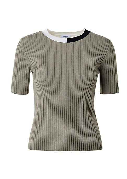 Colorblocked Ribbed Tee