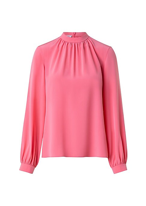 Silk Stand Collar Blouse