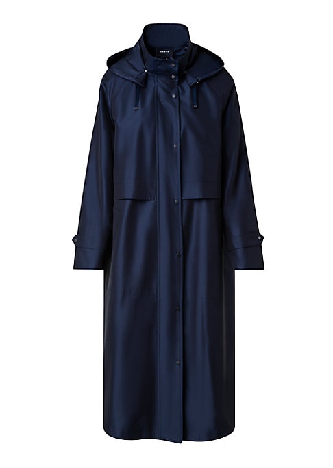 Luxe Hooded Silk Coat