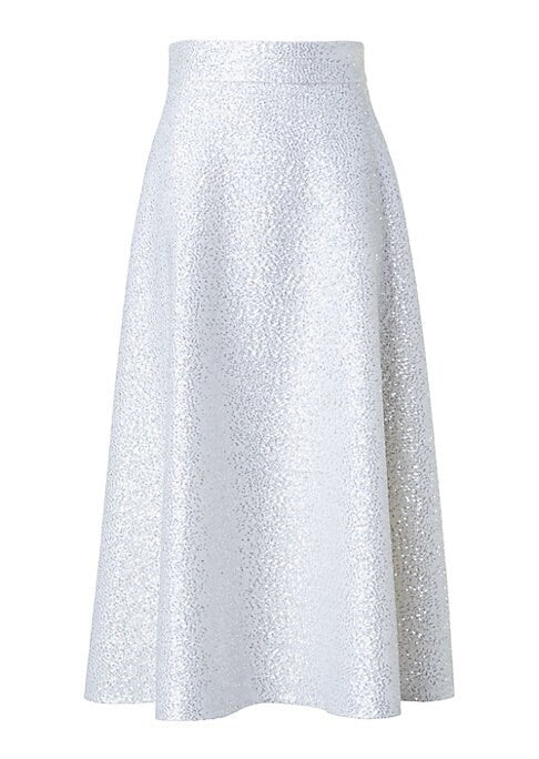 Shimmer Flares Midi Skirt