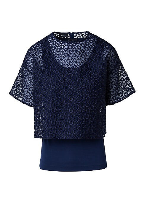 Embroidered Floral Boxy Blouse