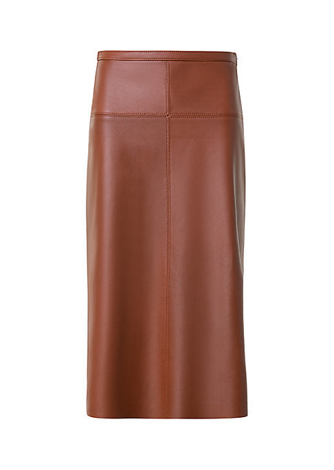 Chic Leather Midi Skirt