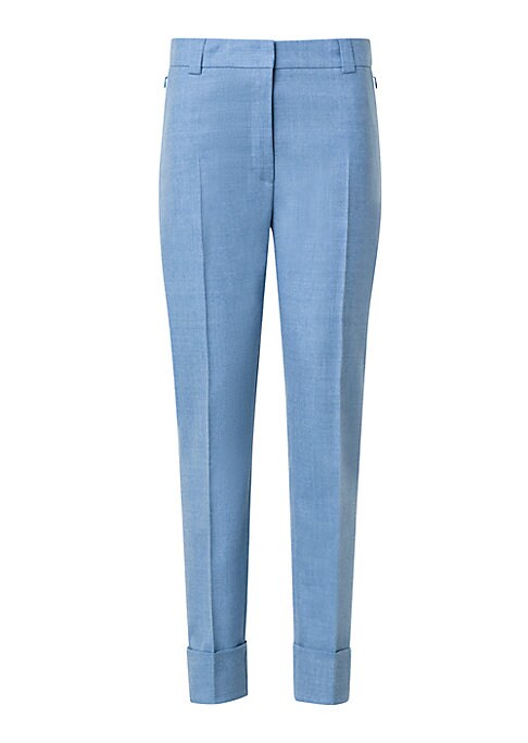 Cuffed Wool Flannel Trousers