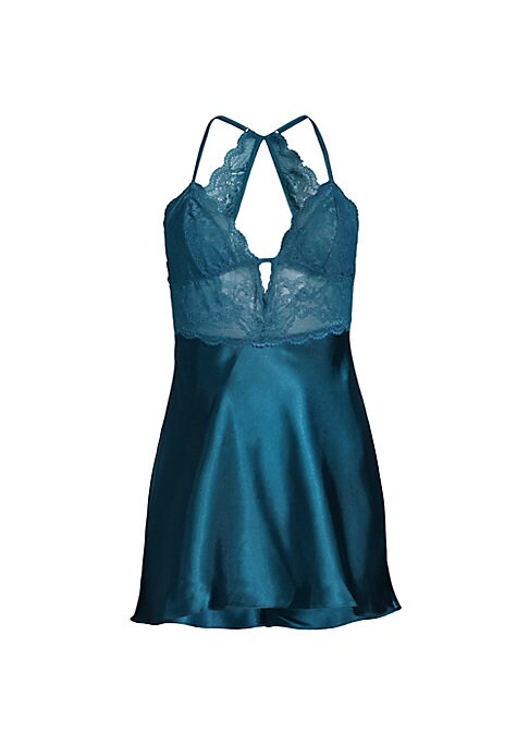 Lace-Trimmed Satin Delight