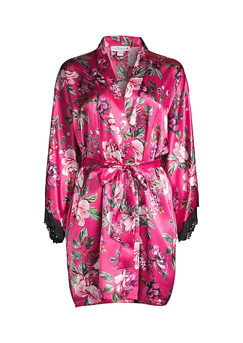 Floral Luxe Satin Robe