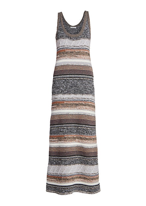 Colorblock Knit Maxi Dress
