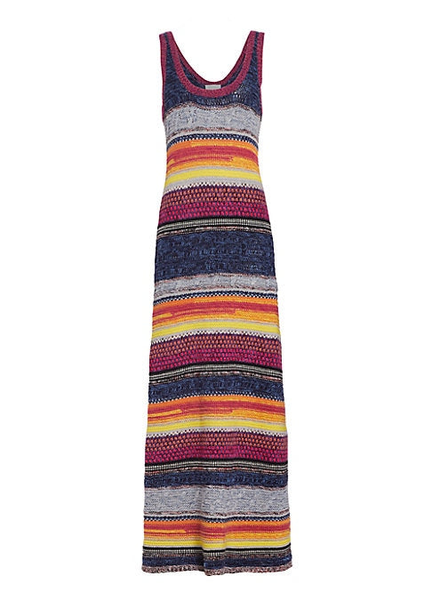 Colorblocked Cashmere Maxi Dress