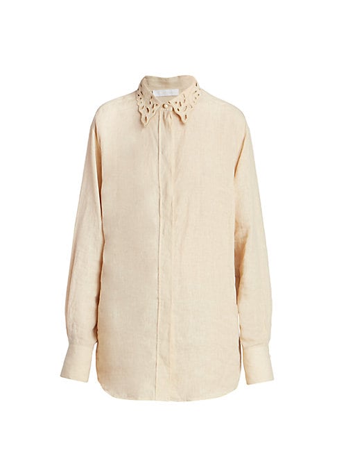Linen Eyelet Blouse