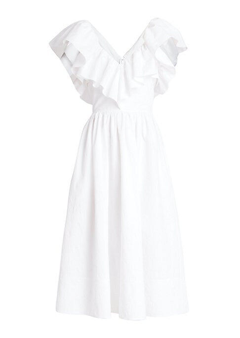 Ruffled Elegance Midi Dress