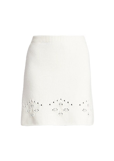 Knitted A-Line Miniskirt