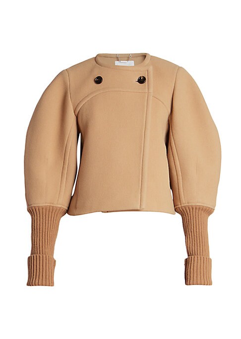 Sculpted Sleeve Wool Jacket