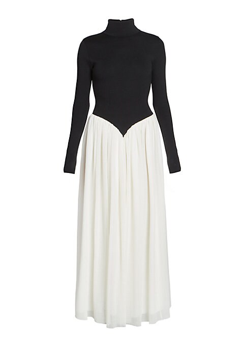 Elegant Turtleneck Maxi Dress