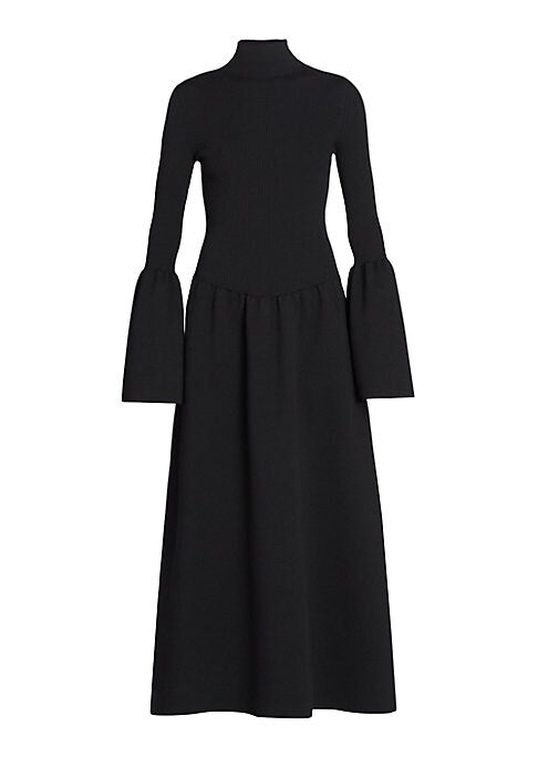 Chic A-Line Turtleneck Dress