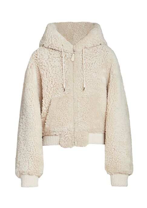 Oversized Shearling Hood Jacket
