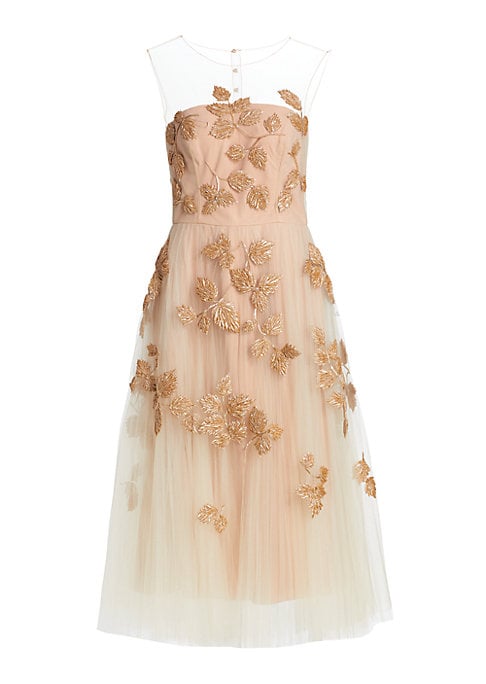 Golden Leaf Tulle Dress