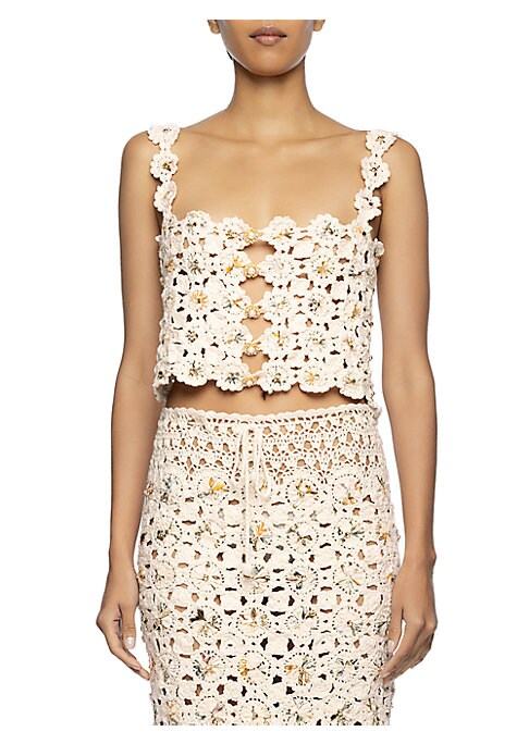 Floral Crochet Crop Top