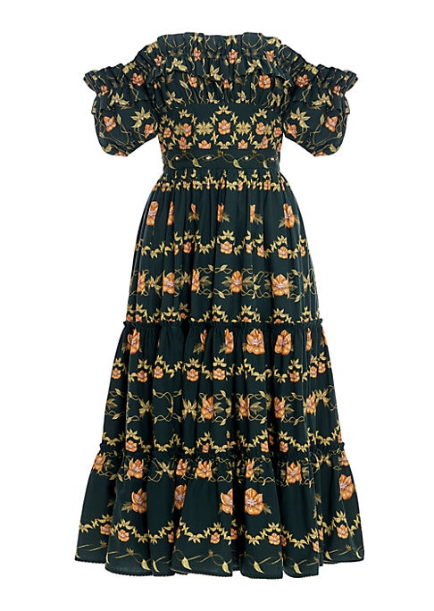 Floral Ruffle Midi Dress