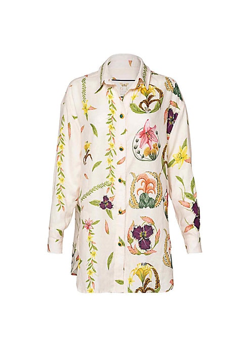 Floral Linen Overshirt