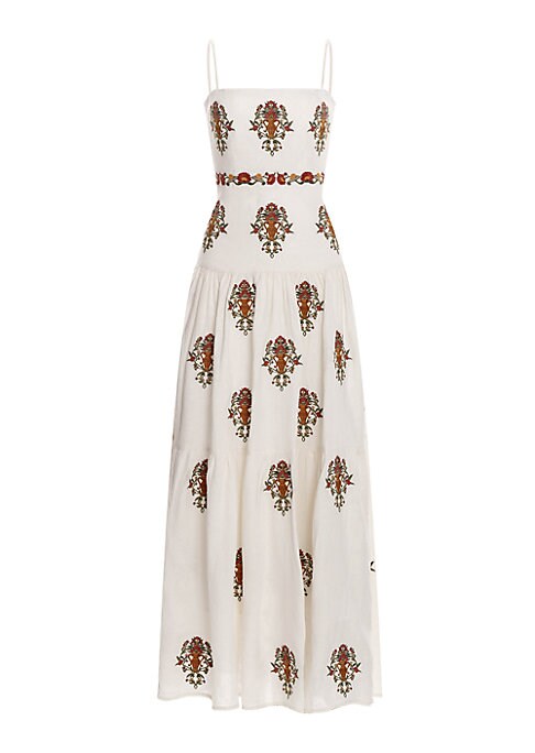 Floral Linen Maxi Dress