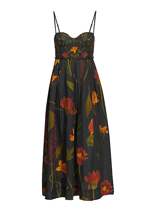 Floral Bead Midi Dress