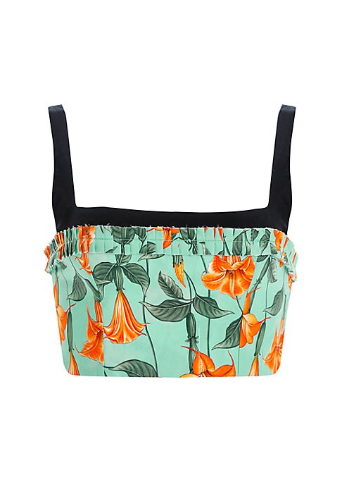 Floral Ruffle Crop Top