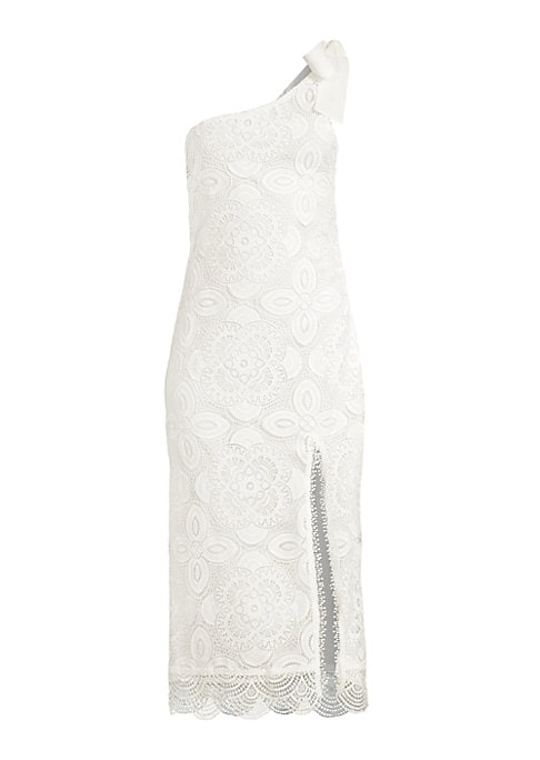 Lace Bow Midi Dress