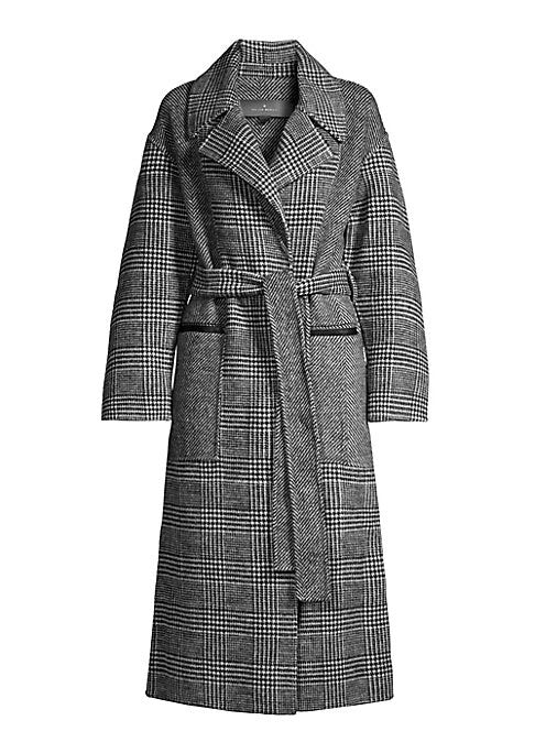 Plaid Elegance Wrap Coat