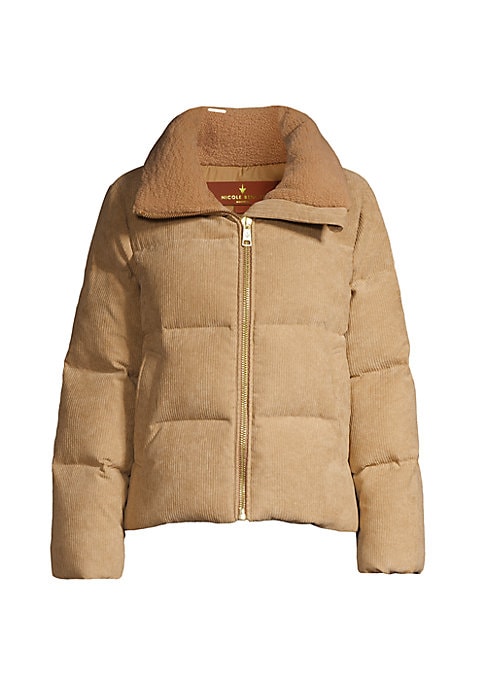 Chic Corduroy Puffer Jacket