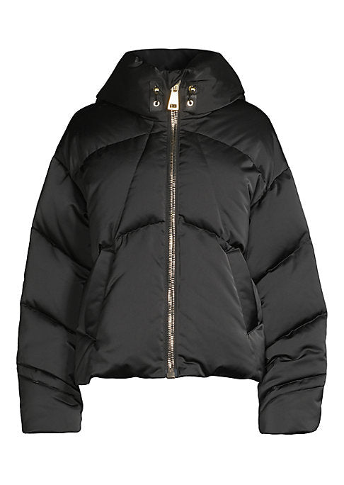 Chic Satin Puffer Jacket