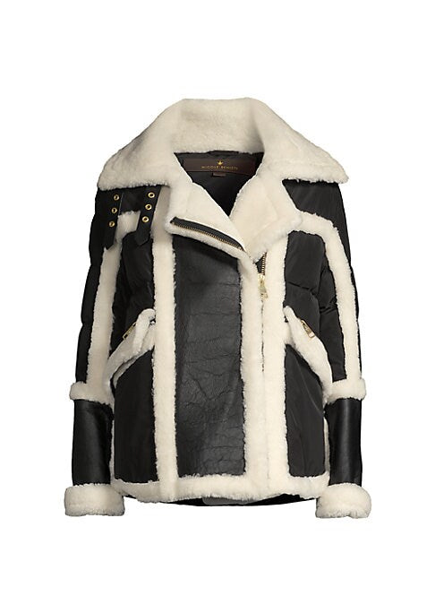 Chic Shearling Moto Jacket