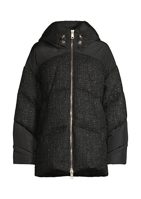 Chic Tweed Down Jacket